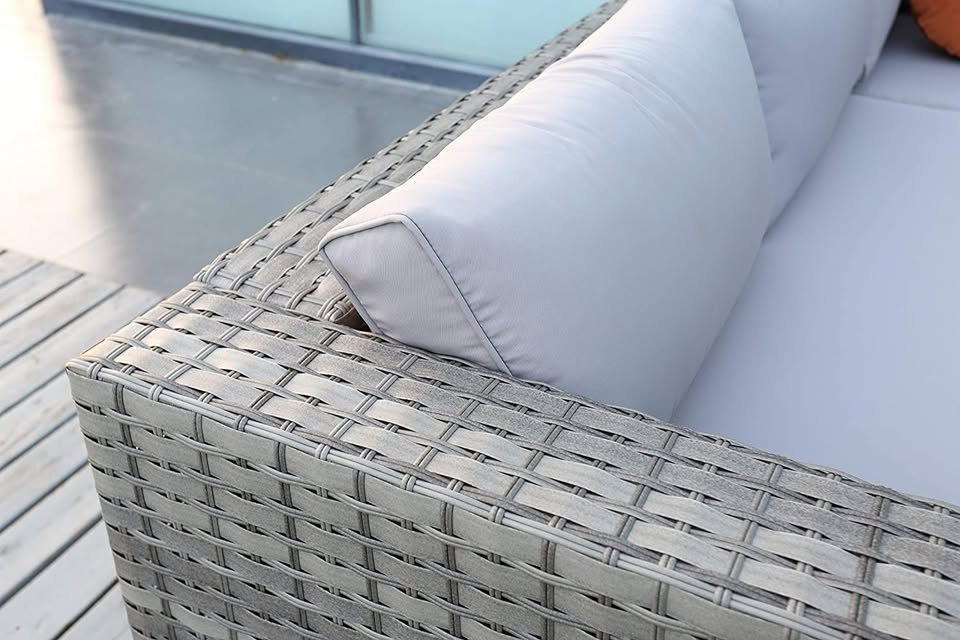 Ecosunny rattan garden furniture Andrew, 9-seater, foldable